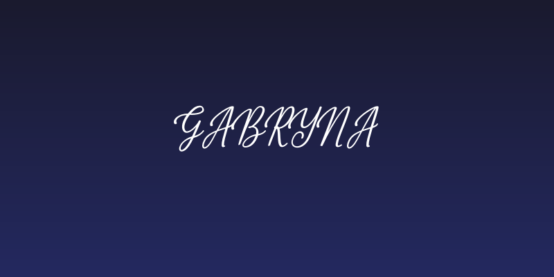 Gabryna Social Header