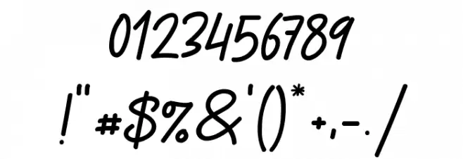 Gabuek Script Font OTHER CHARS