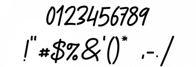 Gabuek Script Font OTHER CHARS