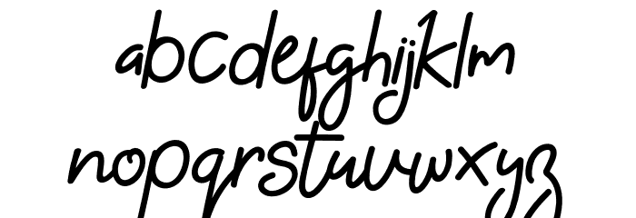 Gabuek Script Font LOWERCASE