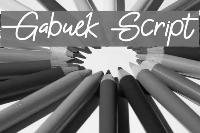 Gabuek Script Font examples