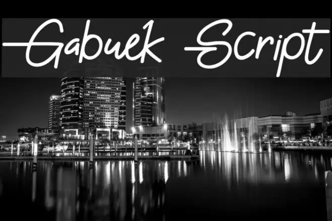 Gabuek Script Font examples