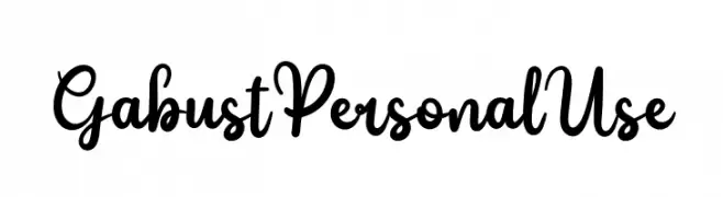Gabust Personal Use  免费字体下载