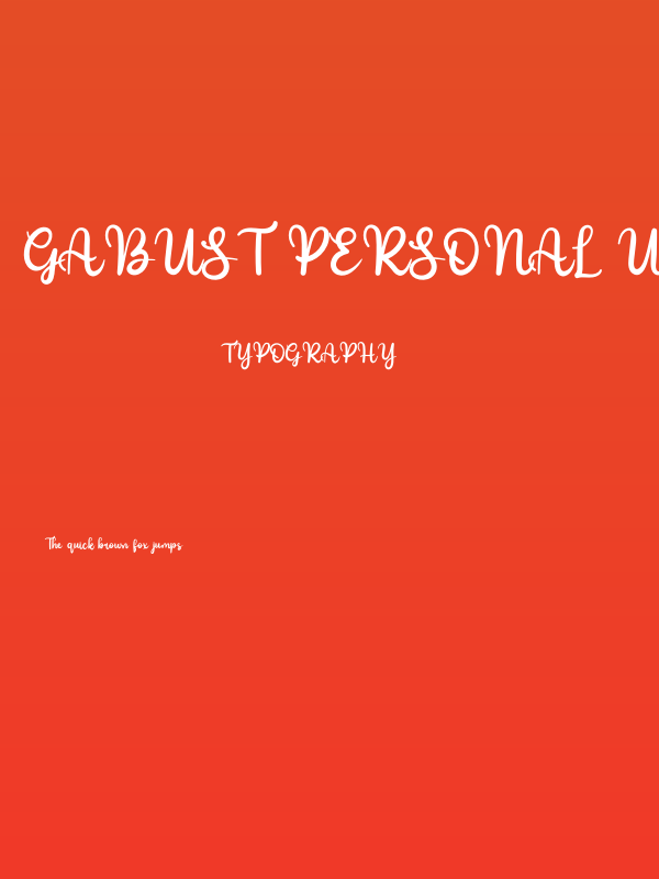 Gabust Personal Use Poster