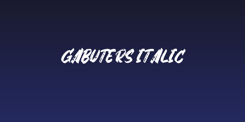 Gabuters Italic Social Header