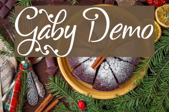 Gaby Demo Font examples
