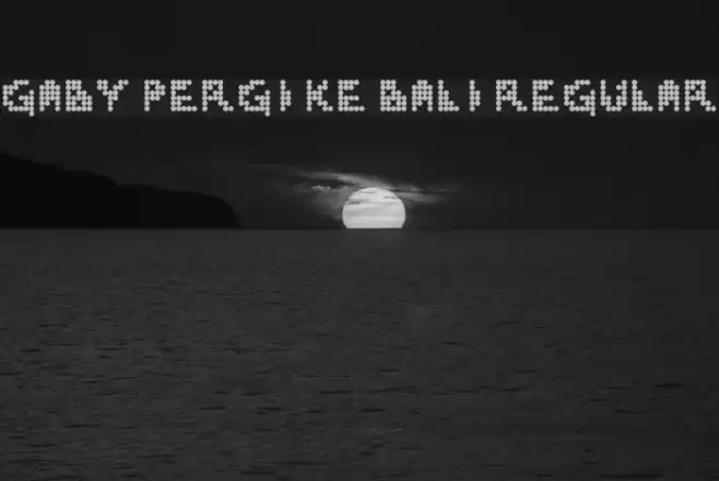Gaby Pergi Ke Bali Regular Font examples