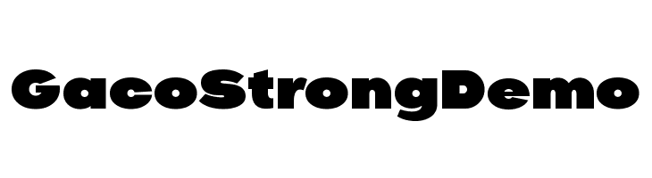 Gaco Strong Demo  フリーフォントのダウンロード