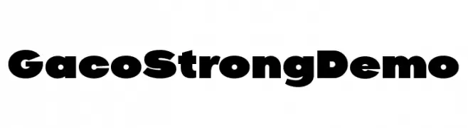 Gaco Strong Demo  font caratteri gratis