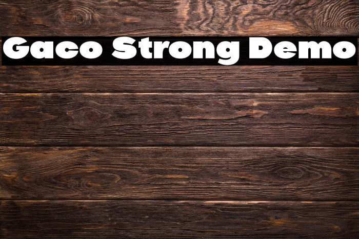 Gaco Strong Demo Example 2