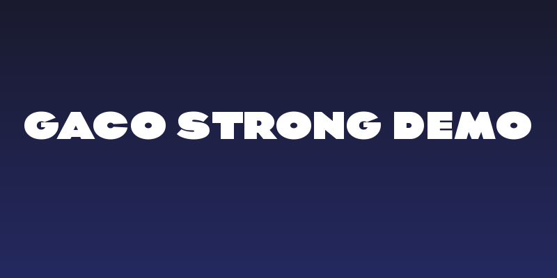 Gaco Strong Demo Social Header