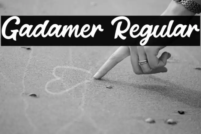 Gadamer Regular Font examples