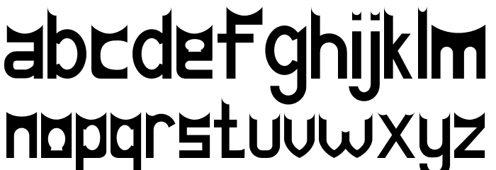 Gadang Font LOWERCASE