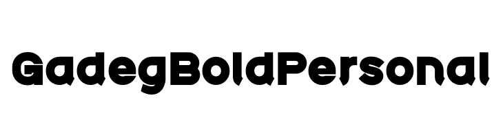 Gadeg Bold Personal  Скачать бесплатные шрифты