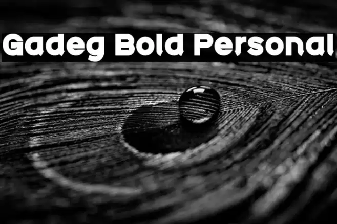 Gadeg Bold Personal Font examples
