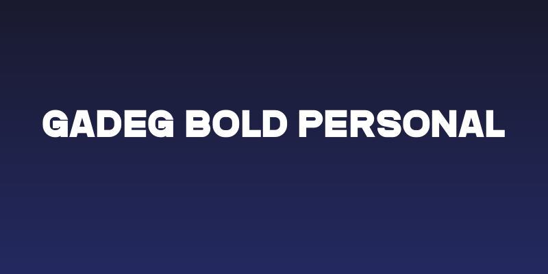 Gadeg Bold Personal Social Header