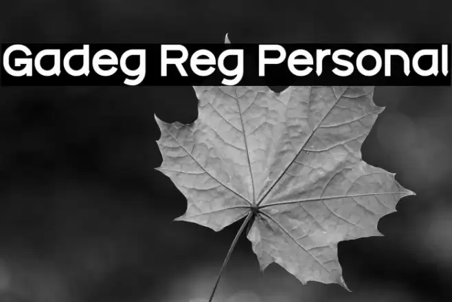 Gadeg Reg Personal Font examples