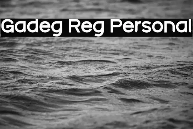 Gadeg Reg Personal Font examples