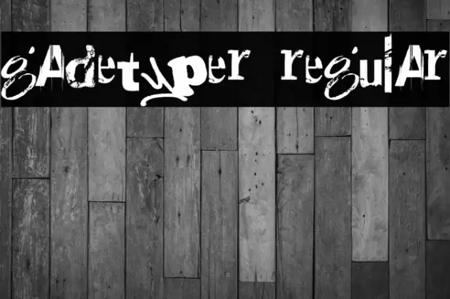 Gadetyper Regular Caratteri examples