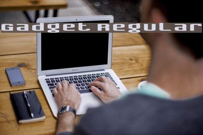 Gadget Regular Font examples