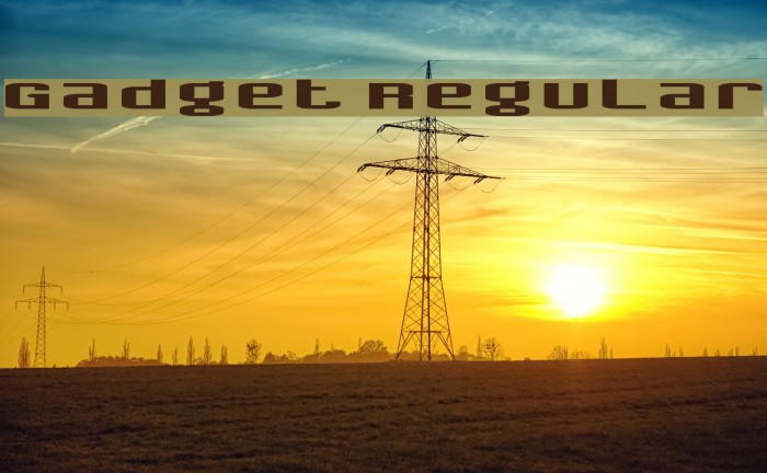 Gadget Regular Font examples