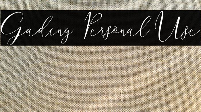 Gading - Personal Use Example 3