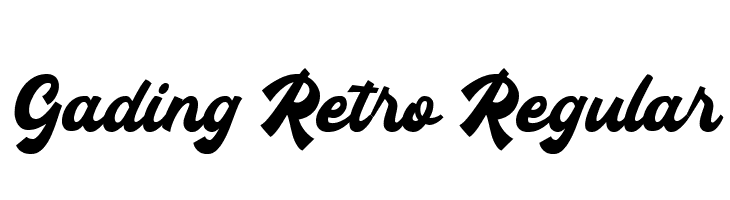 Gading Retro Regular  لخطوط تنزيل