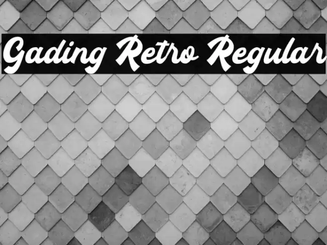 Gading Retro Regular Font examples