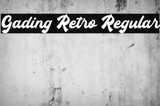 Gading Retro Regular Font examples