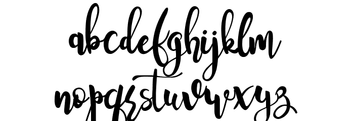 Gadista Font LOWERCASE