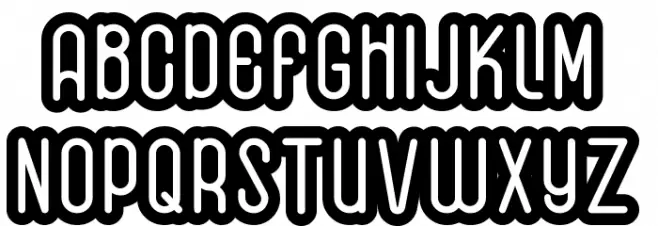 Gadrey Shadow Schriftart Groß
