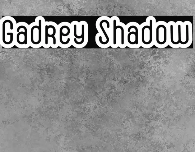 Gadrey Shadow Font examples