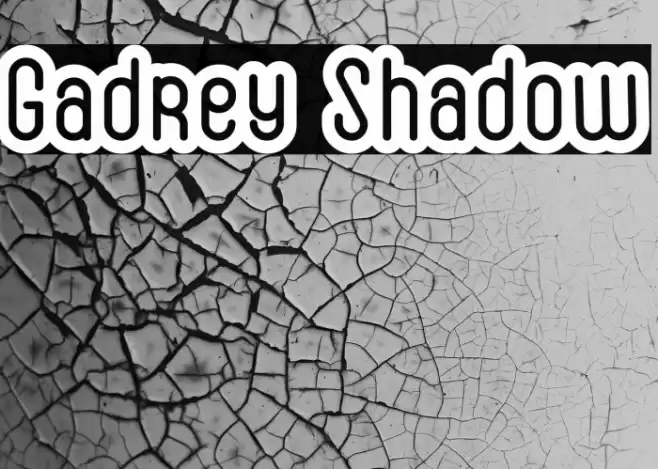 Gadrey Shadow Font examples