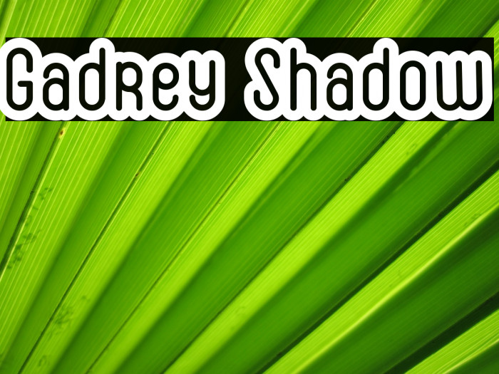 Gadrey Shadow Fonte examples