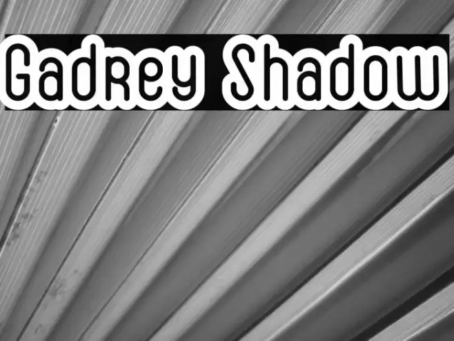 Gadrey Shadow Font examples