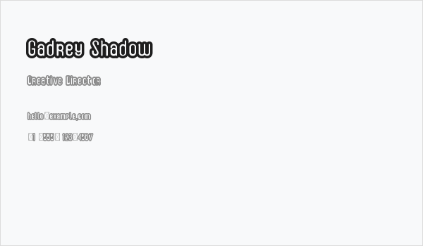 Gadrey Shadow Business Card