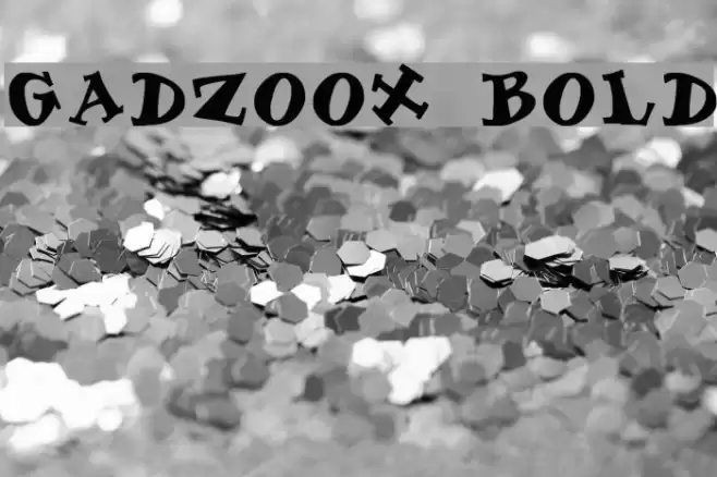 Gadzoox Bold フォント examples