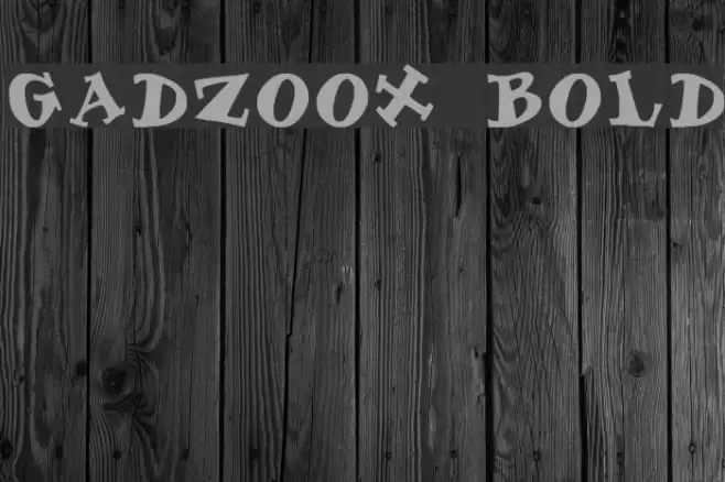 Gadzoox Bold フォント examples