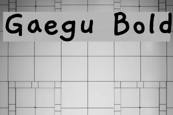 Gaegu Bold Font examples