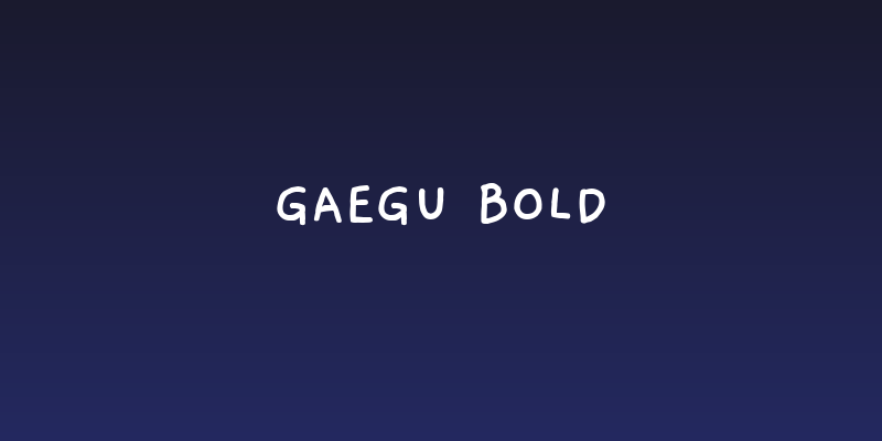 Gaegu Bold Social Header
