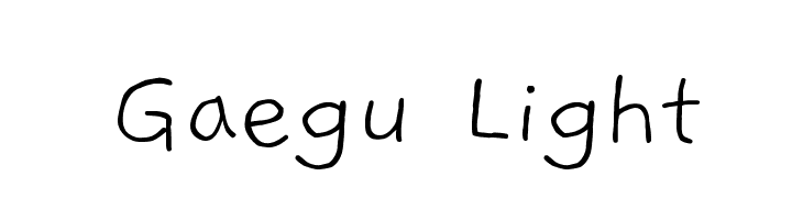 Gaegu Light Font