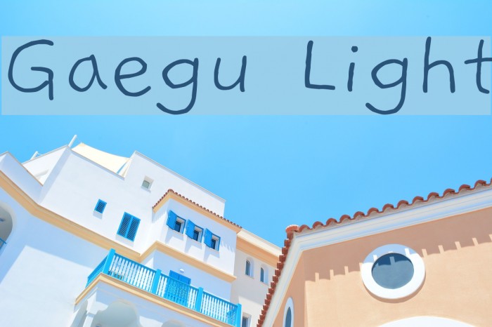 Gaegu Light Font examples
