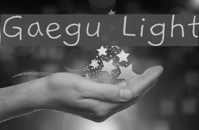 Gaegu Light Font examples