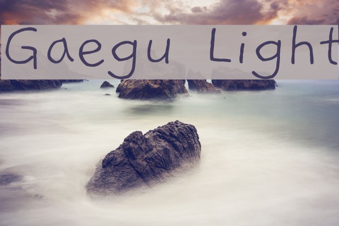 Gaegu Light Font examples