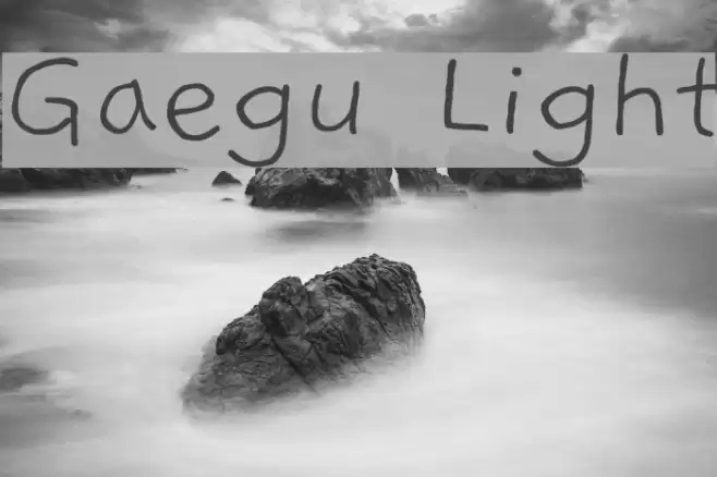 Gaegu Light Font examples