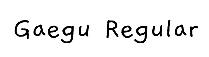 Gaegu Regular Font