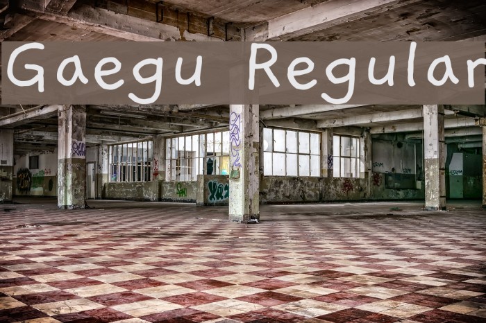 Gaegu Regular Font examples