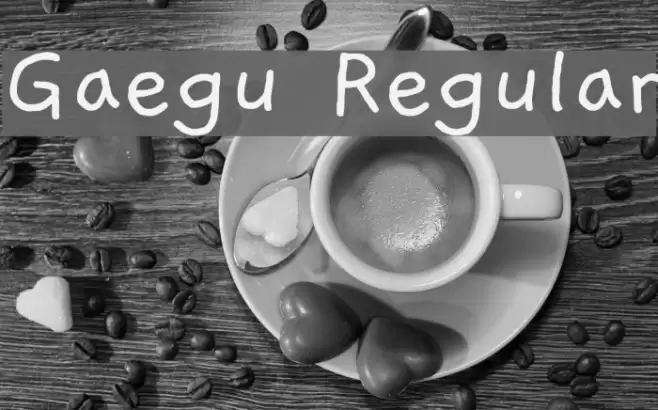 Gaegu Regular Font examples