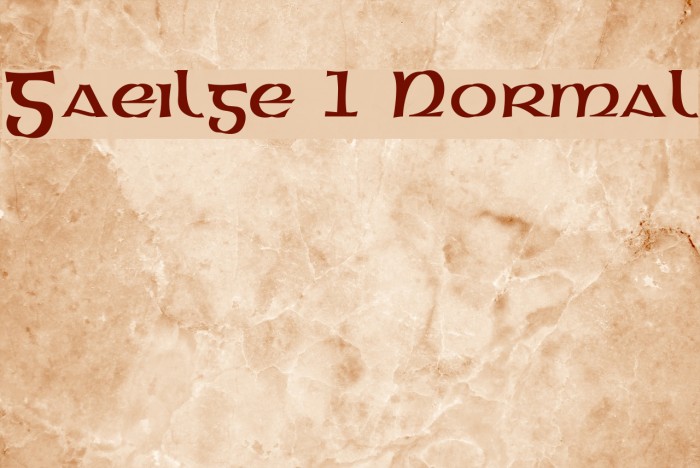 Gaeilge 1 Normal Font examples