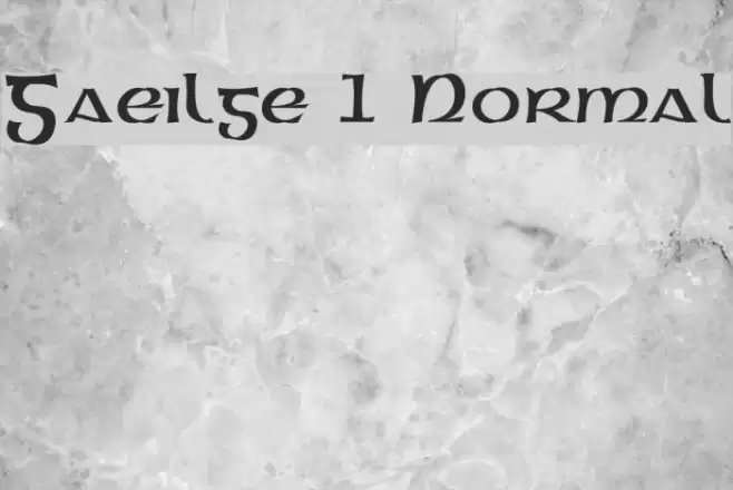 Gaeilge 1 Normal フォント examples